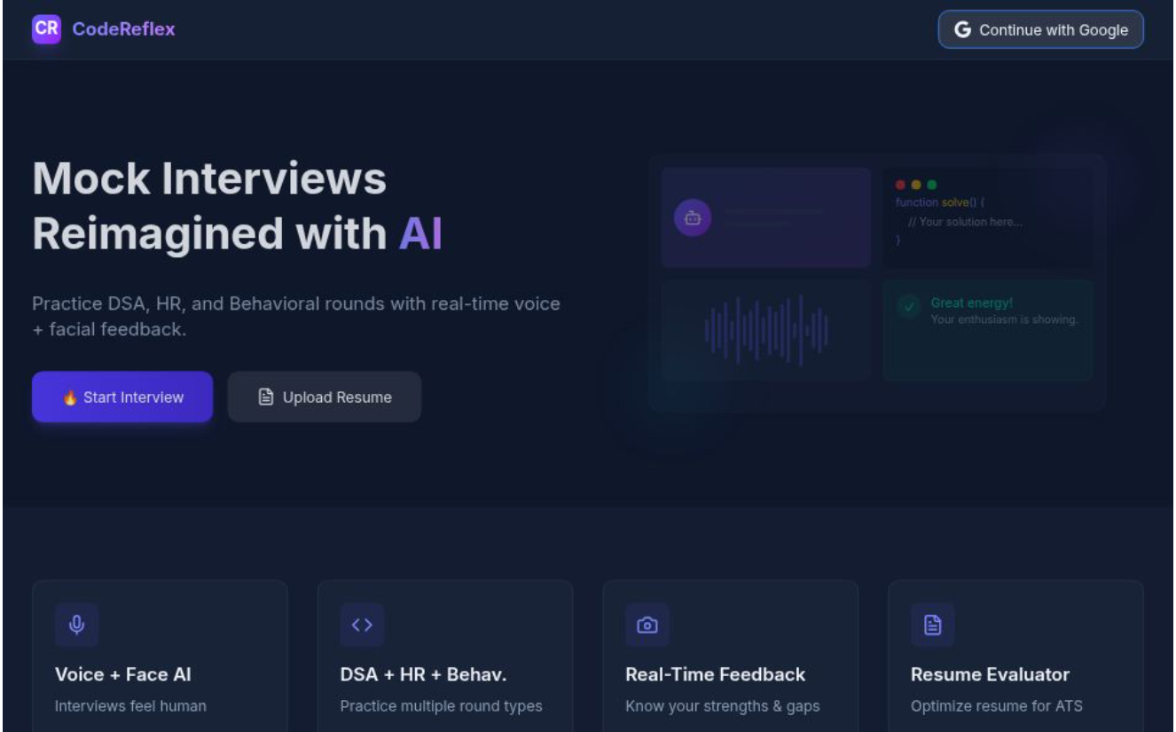 CodeReflex – AI-Powered Interview Simulator